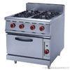 Silver Commercial Kitchen Equipments ZH-RQ-4 , 4.8KW PNG Gas Burner With Oven