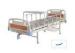 Manual Single - Crank Medical Hospital Bed With wheels / Overbed Table