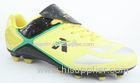2012 Newest Fashionable PU Yellow / Black / Silver Outdoor Mens Soccer Turf Shoes