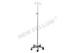 Stainless Steel Height Adjustable Portable IV Stand For First Aid Center
