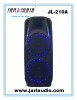 Pro plastic active battery speakers/ portable speakers with USB/SD/BT/Wireless microphones/LED
