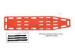 Portable Long Orange Spine Board Stretcher / Backboard With Hand Holes
