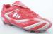 Red color children soccer cleats