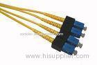 SC to SC Optical Fiber Patch Cable DX OM4 Patch Cord , UPC / APC Ferrule End Face