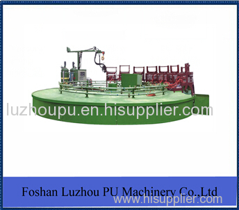 Motorcycle and bicycle seat mat pu turntable production line