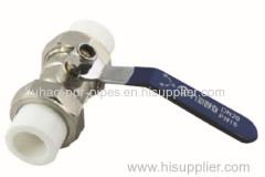 Dn20,PN16 PPR brass ball valve with double union