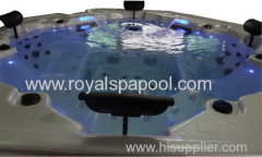 8 persons octagonal whirlpool bathtub outdoor spa pool