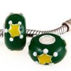 Handmade Christmas Star Glass Beads in 925 Silver Core