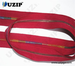 rainbow color teeth zipper