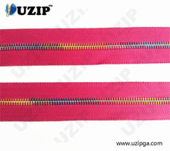 rainbow color teeth zipper