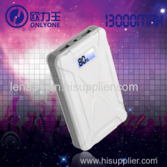 13000mAh large capacity smart power bank with LCD power display screen Dual usb output mobile charger battery