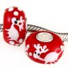 Handmade Christmas Reindeer Glass Beads in 925 Silver Core