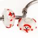 Handmade Christmas Snowman Glass Beads in 925 Silver Core