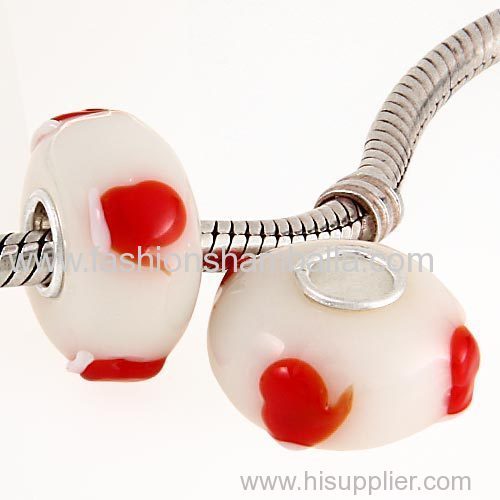 Handmade Christmas gloves Glass Beads in 925 Silver Core