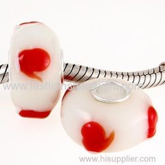 Handmade Christmas gloves Glass Beads in 925 Silver Core