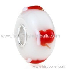 Handmade Christmas gloves Glass Beads in 925 Silver Core