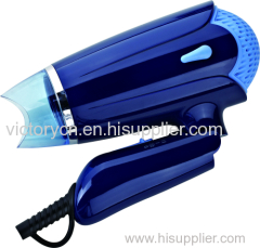 Traving hair dryer with foldable handle