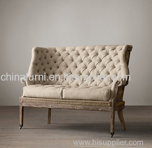 Sofa of linen wooden