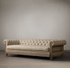 LINEN AND WOODEN SOFA