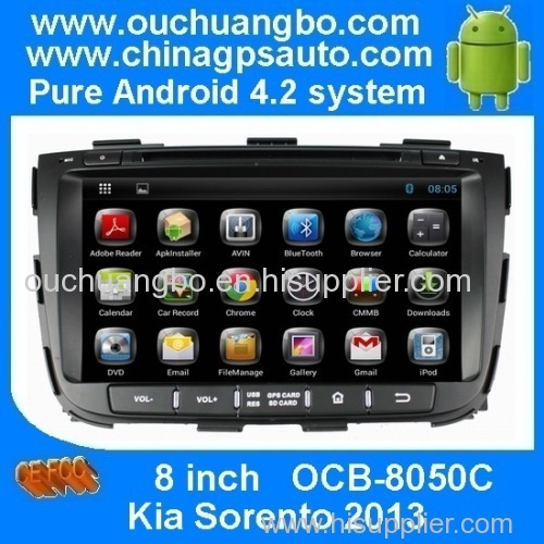 Ouchuangbo Car Radio DVD Player for Kia Sorento 2013 GPS Navigation Android 4.2 System