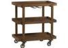 Espresso Wood Party / Bar Cart , Stemware / Wine Glass Holder