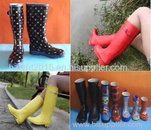 New Fashion Rubber Rain Boots, Rubber Boots, Women Printing Rain Boots