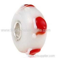 Handmade Christmas hat Glass Beads in 925 Silver Core