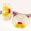 Christmas bell Glass Beads in 925 Silver Core