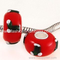 Handmade Christmas Socks Stockings Glass Beads in 925 Silver Core