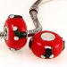 Fashion Handmade Christmas Socks Stockings Glass Beads in 925 Silver Core