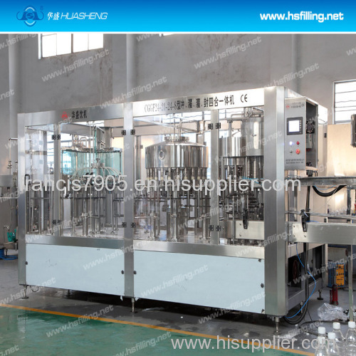 Automatic water bottling plant use 3-in-1 monoblock rinsing-filling-capping machine