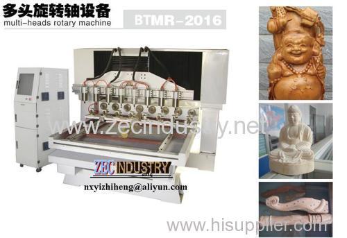 CNC Engraving Machine / CNC Router - Multi-heads Rotary Machine