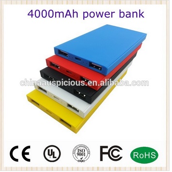 hot selling double USB ultrathin 4000mah power bank