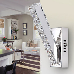 Creative LED bedroom crystal wall light fixtures for sale