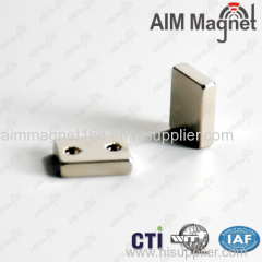 Block neodymium magnet with screw hole