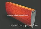 Commercial Aluminum Roof Linear Metal Ceiling Wood Grain With Bullet shaped
