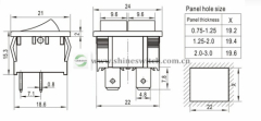 Shanghai Sinmar Electronics Rocker Switches 6A250VAC 3PIN Ship Paddle Switches