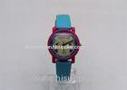 Cute color Alloy Promotion Kids Analog Watch round shape Cartoon design stitching