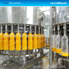 Pulp Juice Rinsing Filling and Capping Machine 4 In 1 Beverage Production Line