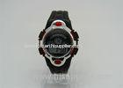 Multifunction digital sports watch with plastic glass PVC strap