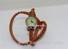 Long Leather strap Rivets Ladies Bracelet Watches With Antique Copper color