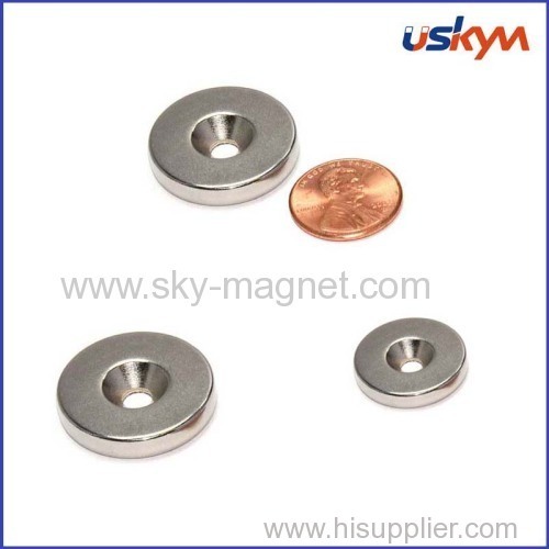 N45 magnet with countersink customized magnet