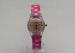 Colorful Kids Analog Watch PVC strap 24MM with custom logo plastic back