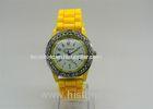 Waterproof Alloy Time Icing watches silicone strap with inner ring