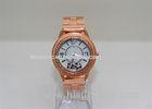 Professional 18K rose gold Diamond Quartz Watch for women eco friendly