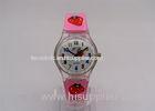 Pinky Strawberry Kids Analog Watch round shape Quartz cartoon wrist watches