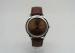 Genuine leather Brown Brass Wrist Watch IPS plating , mens luxury watches