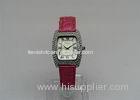 10m Waterproof Tonneau Ladies Diamond Quartz Watches Roman number