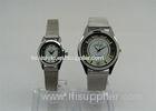 Japanese analog quartz Couples Watches Set steel ribbon strap , lovers watch