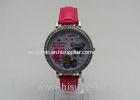 Cute polymer clay Ladies Diamond Quartz Watches leather strap PC21S movement